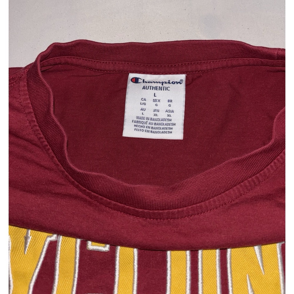 Iowa State University Cyclones T-Shirt Embroidered Champion 100% Cotton Size L - Picture 5 of 11
